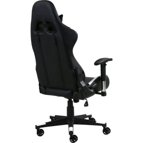 GTFORCE PRO GT LEATHER RACING SPORTS OFFICE CHAIR IN BLACK AND WHITE