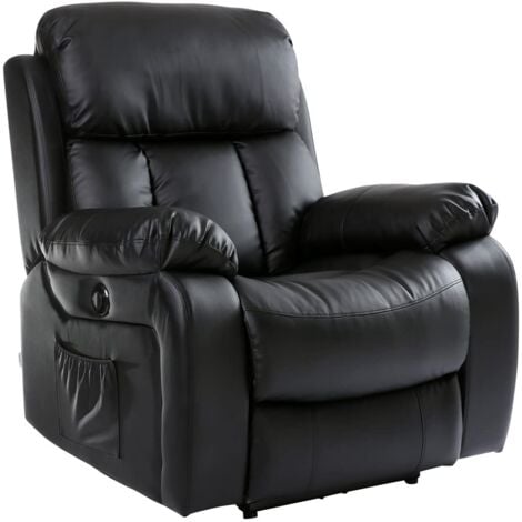 CHESTER BLACK AUTOMATIC LEATHER RECLINER CHAIR
