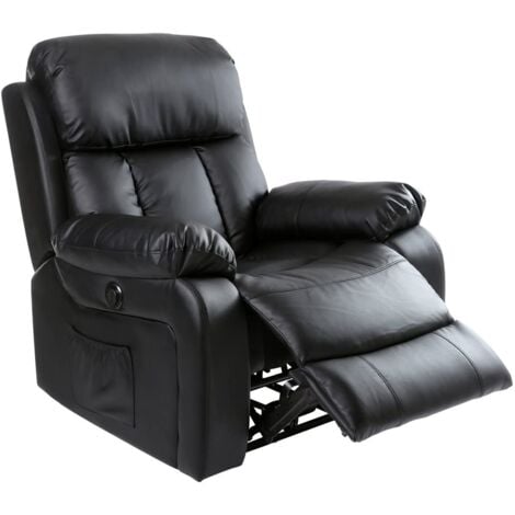 CHESTER BLACK AUTOMATIC LEATHER RECLINER CHAIR
