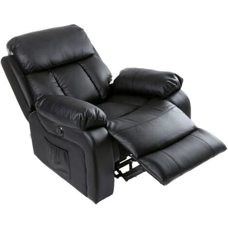 CHESTER BLACK AUTOMATIC LEATHER RECLINER CHAIR