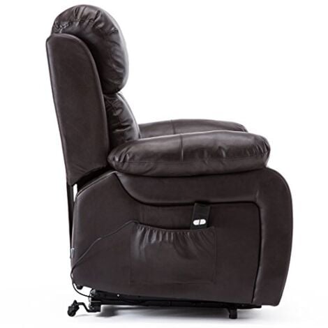 CHESTER BROWN RISE LEATHER RECLINER CHAIR