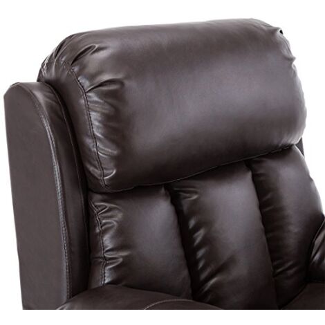 CHESTER BROWN RISE LEATHER RECLINER CHAIR