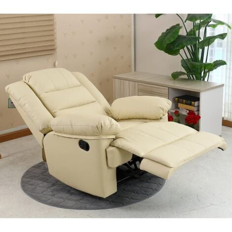Loxley Leather Recliner Chair - Cream