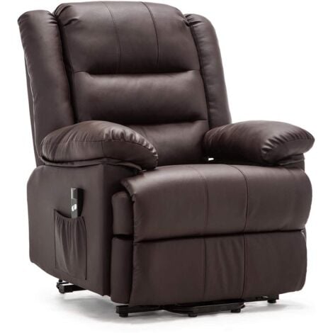 LOXLEY RISEREC BROWN LEATHER RECLINER CHAIR