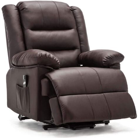 LOXLEY RISEREC BROWN LEATHER RECLINER CHAIR