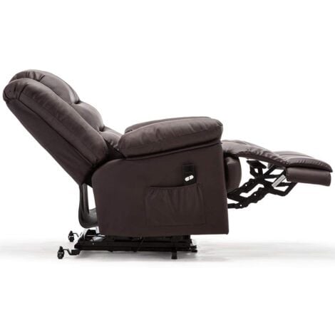 LOXLEY RISEREC BROWN LEATHER RECLINER CHAIR