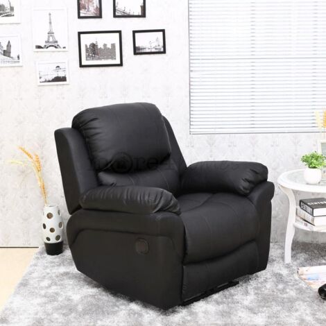 MADISON BLACK AUTOMATIC LEATHER RECLINER CHAIR