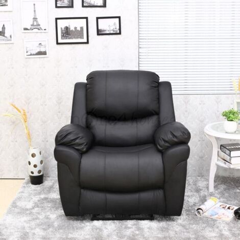 MADISON BLACK AUTOMATIC LEATHER RECLINER CHAIR