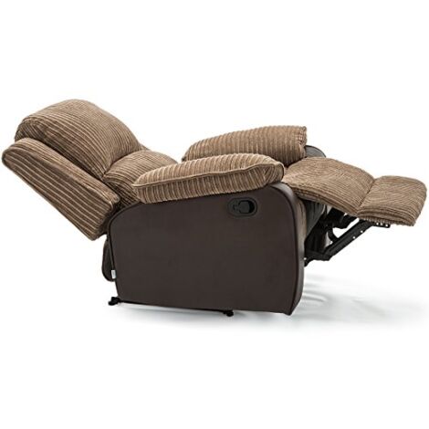 POSTANA BROWN AUTOMATIC FABRIC RECLINER ARMCHAIR