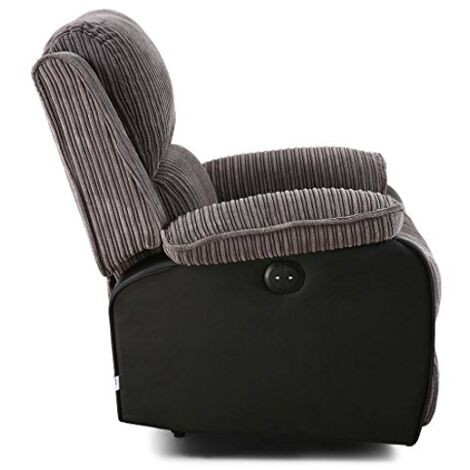 POSTANA GREY AUTOMATIC FABRIC RECLINER ARMCHAIR