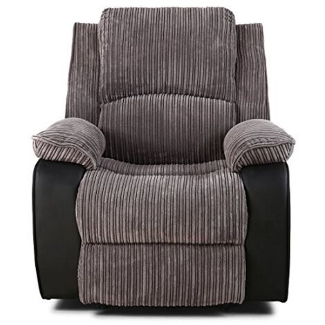 POSTANA GREY AUTOMATIC FABRIC RECLINER ARMCHAIR