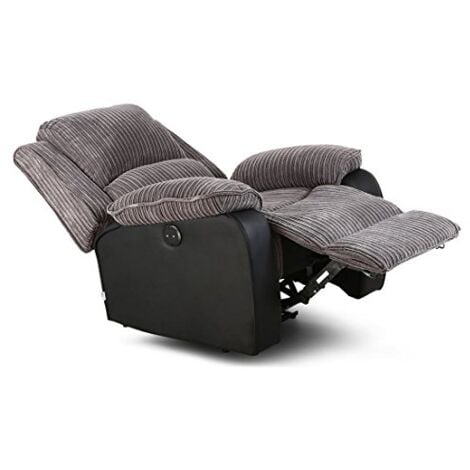 POSTANA GREY AUTOMATIC FABRIC RECLINER ARMCHAIR