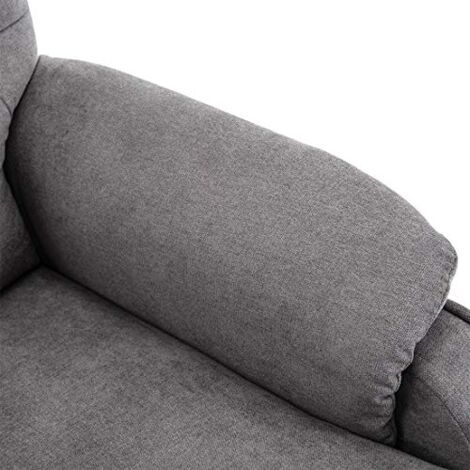 CHARLBURY PUSHBACK FABRIC RECLINER CHAIR - SMOKEY CHARCOAL GREY