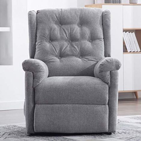 BARNSLEY DUAL RISE FABRIC RECLINER GREY