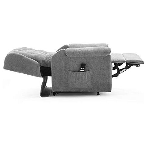 BARNSLEY DUAL RISE FABRIC RECLINER GREY