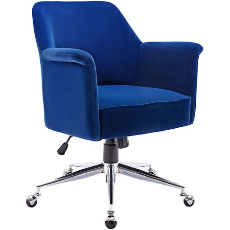 Velvet office chair online with arms