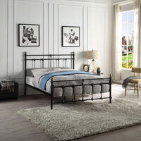 BAYFORD TRADITIONAL BLACK METAL BED FRAME - SMALL DOUBLE