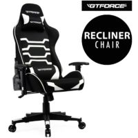 GTFORCE EVO CT FABRIC RACING SPORTS OFFICE CHAIR IN WHITE