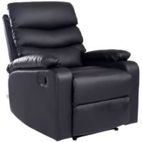Ashby Leather Recliner Chair - Black