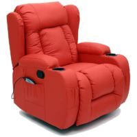 CAESAR RED LEATHER RECLINER CHAIR