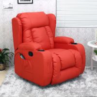 CAESAR RED LEATHER RECLINER CHAIR
