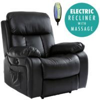 CHESTER BLACK AUTOMATIC LEATHER RECLINER CHAIR