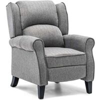 EATON HERRINGBONE RECLINER CHAIR - GREY