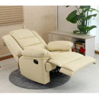 Loxley Leather Recliner Chair - Cream