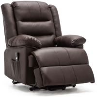 LOXLEY RISEREC BROWN LEATHER RECLINER CHAIR