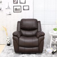 MADISON BROWN AUTOMATIC LEATHER RECLINER CHAIR