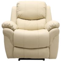 MADISON CREAM AUTOMATIC LEATHER RECLINER CHAIR