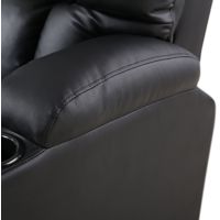 REGAL BLACK LEATHER RECLINER CHAIR