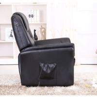 WINDSOR BLACK ELECTRIC RISE RECLINER REAL LEATHER ARMCHAIR