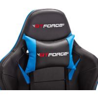 GTFORCE FORMULA RX LEATHER RACING SPORTS OFFICE CHAIR IN BLACK AND BLUE