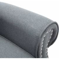 DUXFORD LINEN FABRIC PUSHBACK RECLINER ARMCHAIR SOFA OCCASIONAL CHAIR[Charcoal,RC1-2070-030-040-CHAR,Fabric]
