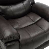 MADISON BROWN DUAL RISE LEATHER RECLINER