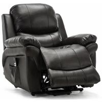 MADISON BROWN DUAL RISE LEATHER RECLINER