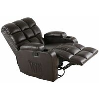 REGAL BROWN LEATHER RECLINER CHAIR