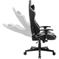 GTFORCE EVO Z RACING RECLINING SWIVEL OFFICE GAMING COMPUTER PC LEATHER CHAIR WHITE