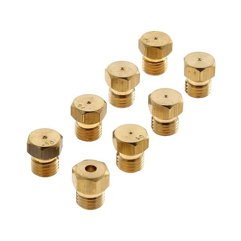 Kit De 10 Gicleurs Butane Universels En Bronze – Diamètres 0,5 / 0,7 / 0,87 / 1,02 Mm – Pour Conversion Gazinière, Réglage Puissance – Compatible Cuisinière, Barbecue
