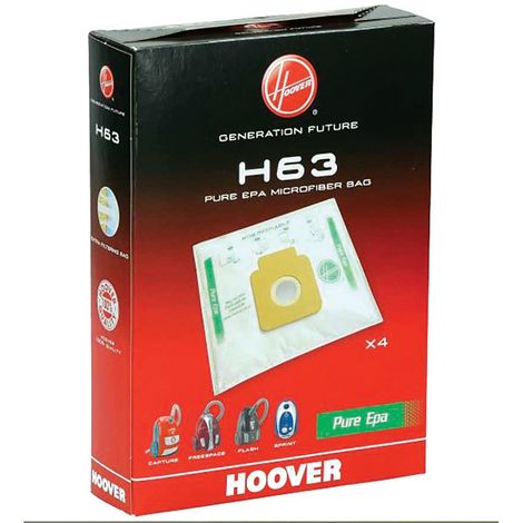 Sacs Filtrants Pure Hepa Pour Aspirateur H63 ( Paquet De 4 ) Hoover