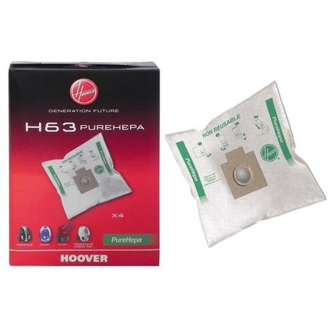 Sacs Filtrants Pure Hepa Pour Aspirateur H63 ( Paquet De 4