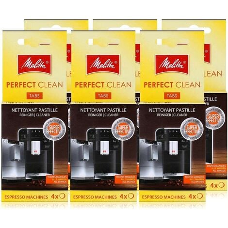 Lot de 6 tablettes de nettoyage 4 x 1,8 g Melitta Perfect Clean Espresso