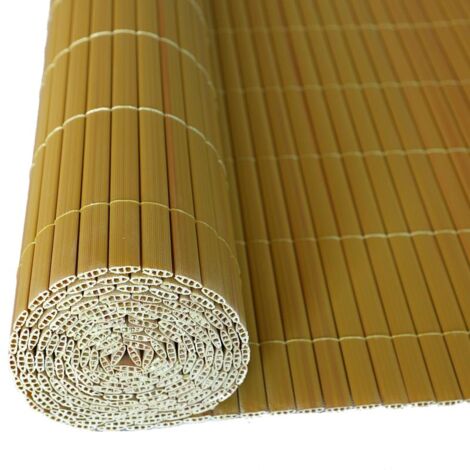 Sichtschutzmatte Sichtschutzzaun Sichtschutz Windschutz PVC Zaun Balkon Garten Bambus / 1,60 x 3 m