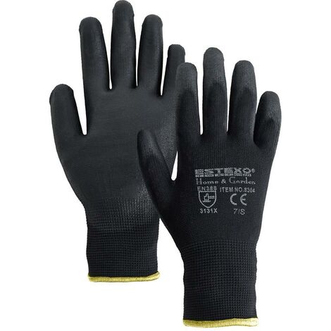 12x PU Handschuhe Montagehandschuhe Arbeitshandschuhe Nylonhandschuh schwarz 