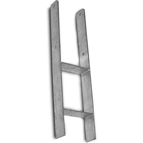 H-Anker Pfostenträger Pfostenanker Pfostenschuhe Carport H-Träger feuerverzinkt 600 mm / 121 mm