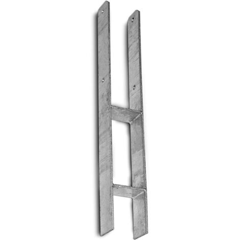 H-Anker Pfostenträger Pfostenanker Pfostenschuhe Carport H-Träger feuerverzinkt 800 mm / 91 mm