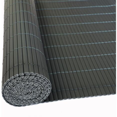 Sichtschutzmatte Sichtschutzzaun Sichtschutz Windschutz PVC Zaun Balkon Garten Grau / 1,80 x 4 m