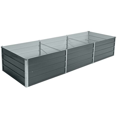 Hochbeet Pflanzbeet Metall Gemüsebeet Pflanzkasten Stahl Beet Blumenbeet Garten RAL7016 (Anthrazitgrau) / 240x80x45 cm (1/5)