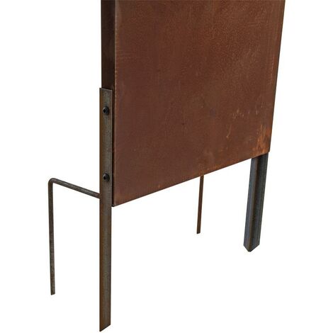 Zen Man Edelrost Sichtschutzwand – Metall, Ca. 150 X 50 Cm, Gartenzaun-Deko